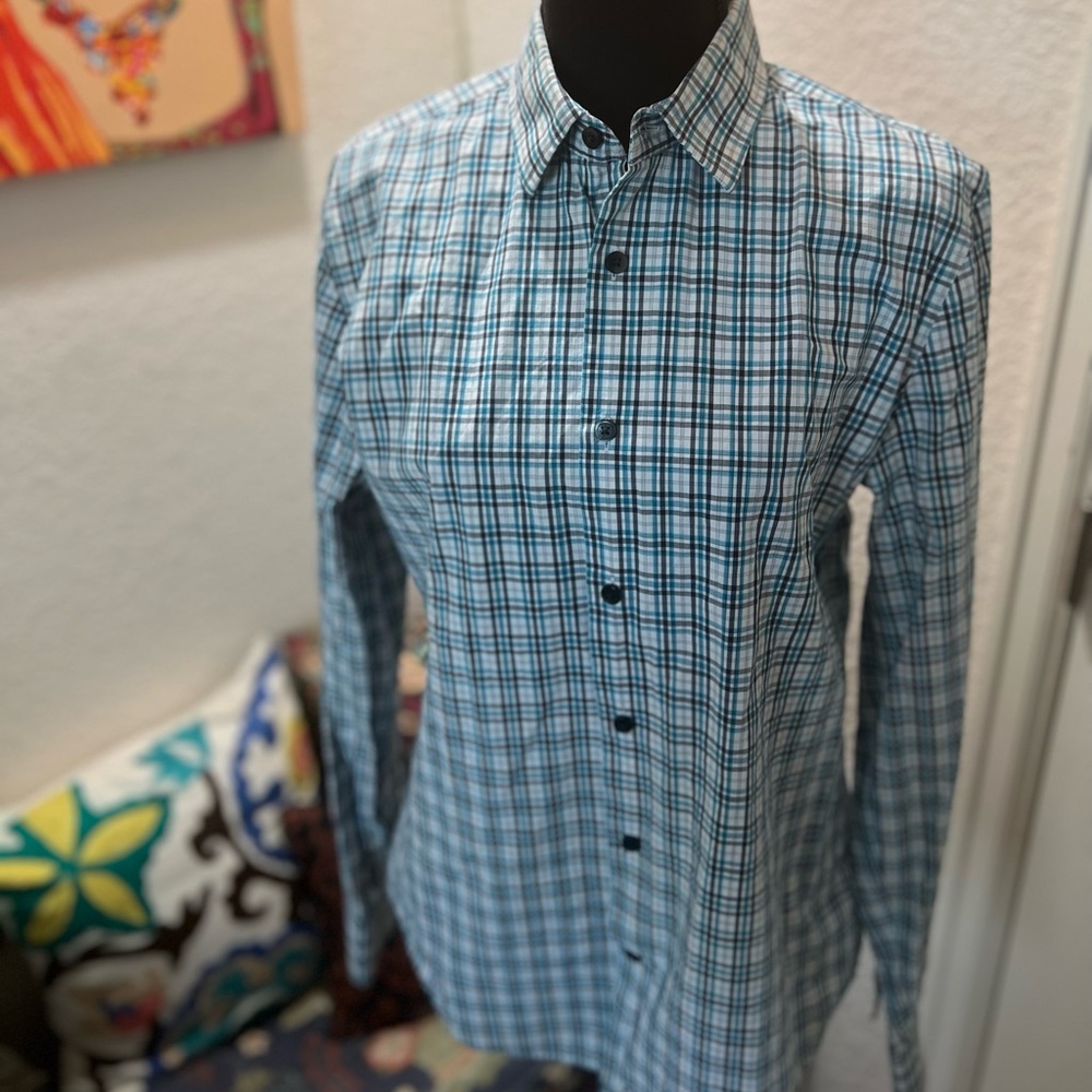 Plaid Fitted Express Men Button Up